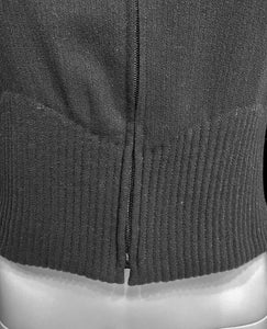 Vintage Chanel 99S, 1999 Summer Black zip up ribbed short jacket FR 40 US 6