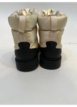 Load image into Gallery viewer, Chanel 2018 18A Winter White Nylon Down Shearling Lined Snow Winter Boots EU 38