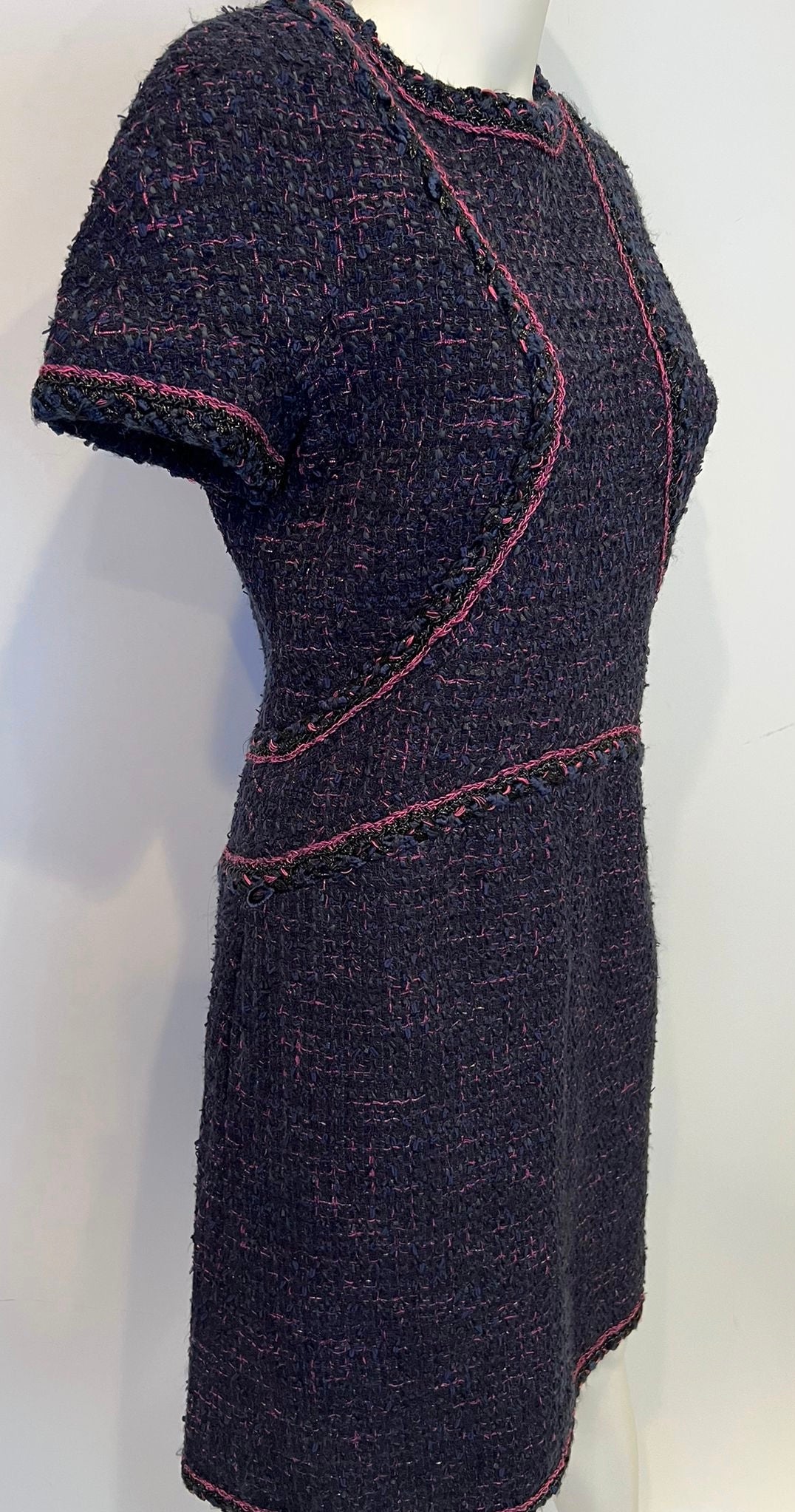 Chanel Tweed Shift Dress, Size 44