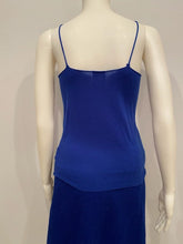 Load image into Gallery viewer, Chanel 04A 2004 Fall Royal Blue Cashmere long sleeved  Shell Top Blouse cardigan  FR 38