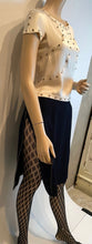 Load image into Gallery viewer, Chanel Vintage 95P, 1995 Spring Dark Navy side zippers Skirt FR 40 US 6