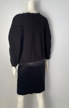 Load image into Gallery viewer, Chanel 09P 2009 Spring black CC logo knit silk cardigan with grey pearls FR 36 US 4