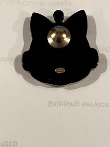 Chanel 2017 17S Resin Emoji Robot Cat Brooch Silver Blue Pin