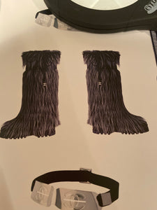 Chanel vintage 2002 Fantasy Fur Yeti gray knee high snow boots US size 7/7.5