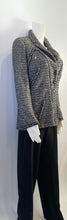 Load image into Gallery viewer, Chanel 06A 2006 Fall Gray Black Sequined Tweed Jacket Blazer FR 44 US 8/10