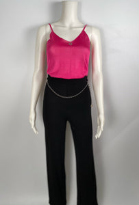 NWT New with Tags Chanel vintage 00T cruise Resort Bright Pink Spaghetti Strap knit Tank Top Cami FR 38 US 2/4