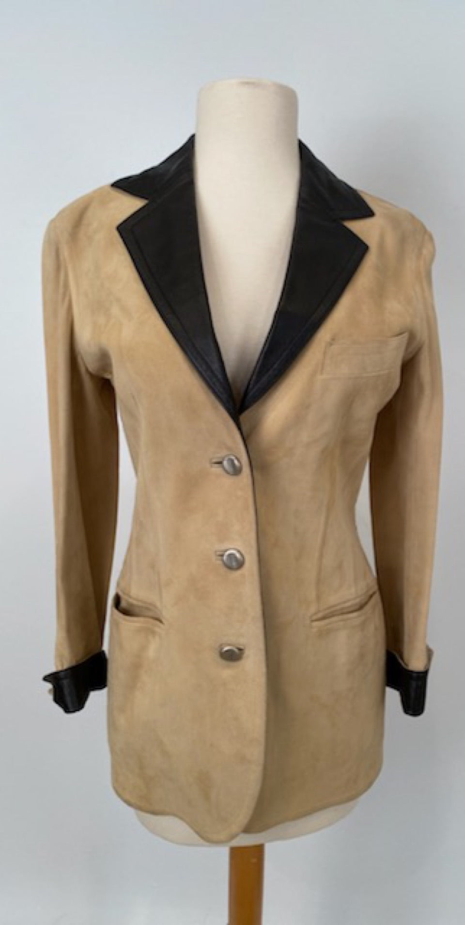HelensChanel Vintage Chanel 98P 1998 Spring Suede and Lambskin Leather Jacket