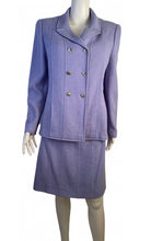Load image into Gallery viewer, Rare Chanel 98P 1998 Spring Vintage Lilac Double Breasted Jacket Skirt Suit FR 44 US 10