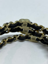 Load image into Gallery viewer, Chanel 12P 2012 Spring Set of 3 Chain Leather CC Brown Bracelet Bangles
