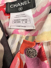Load image into Gallery viewer, Chanel 11P 2011 Spring Black Floral Silk Chiffon Top Blouse FR 38 US 4/6
