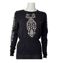 Load image into Gallery viewer, Chanel 07A 2007 Fall Black Gray Cashmere Pullover Tunic Sweater FR 40
