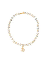 Load image into Gallery viewer, 96P, 1996 Spring RARE Chanel Vintage Gold Metal Crystals CC Bracelet Necklace Set