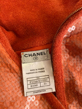 Load image into Gallery viewer, Chanel 2008 Cruise 08C Salmon Coral Orange Sequin Terry Cloth Bomber Jacket FR 40