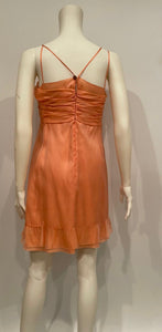 Chanel 07P 2007 Spring Peach Silk mini Dress FR 40