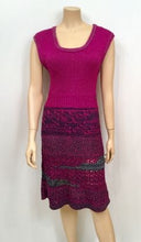 Load image into Gallery viewer, Chanel knit Pink raspberry navy blue gray Dress FR 42 US 6/8