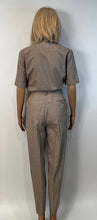 Load image into Gallery viewer, Vintage Chanel 1997 Khaki Blouse Pants Summer Wool Set FR 34