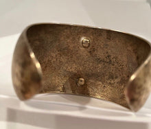 Load image into Gallery viewer, Rare Chanel 03A 2003 Fall brushed gold jeweled cuff bracelet