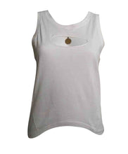 Load image into Gallery viewer, New with Tags Chanel 2007 Spring, 07P White medallion Charm tee Cotton T-shirt FR 40 US 6