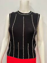 Load image into Gallery viewer, Chanel 02A 2002 Fall Cashmere Silk Black Crystal Blouse Top FR 38 US 4/8