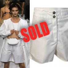 Load image into Gallery viewer, 96P, 1996 Spring Vintage Chanel Boutique White Nylon Sport Shorts US 6
