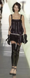 Vintage Chanel 03A, 2003 Fall Snap Collection Black Mini Dress Top Tunic FR 38 US 2/4