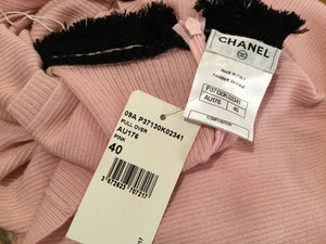 New with Tags Chanel 09A 2009 Fall pink knit pullover sleeveless cashmere sweater FR 40 US 4