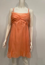 Load image into Gallery viewer, Chanel 07P 2007 Spring Peach Silk mini Dress FR 40