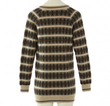 Load image into Gallery viewer, Chanel 07A 2007 Fall striped beaded Cashmere Tunic Sweater Jumper FR 34