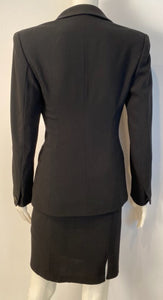Vintage Chanel Boutique 98P, 1998 Fall Black Skirt Suit FR 38