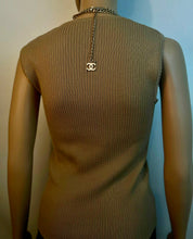 Load image into Gallery viewer, Chanel 99A 1999 Fall Beige Tan Knit Wool Blouse Top FR 36 US 4