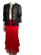 Load image into Gallery viewer, Chanel 06C 2006 Cruise Resort Black Sheer window pane Jacket Cardigan Top FR 36 US 4