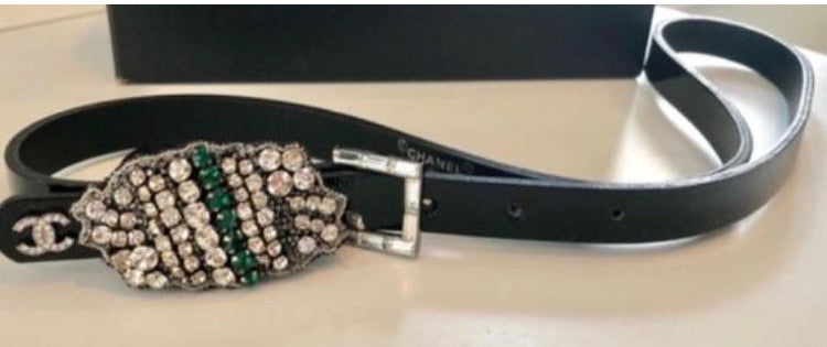 chanel crystal belt