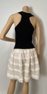 Chanel 2015 Spring Summer Delicate White and Black Dress FR 38 US 4/6