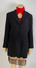 Load image into Gallery viewer, Vintage Chanel 98A 1998 Fall Black Long Blazer Jacket FR 40