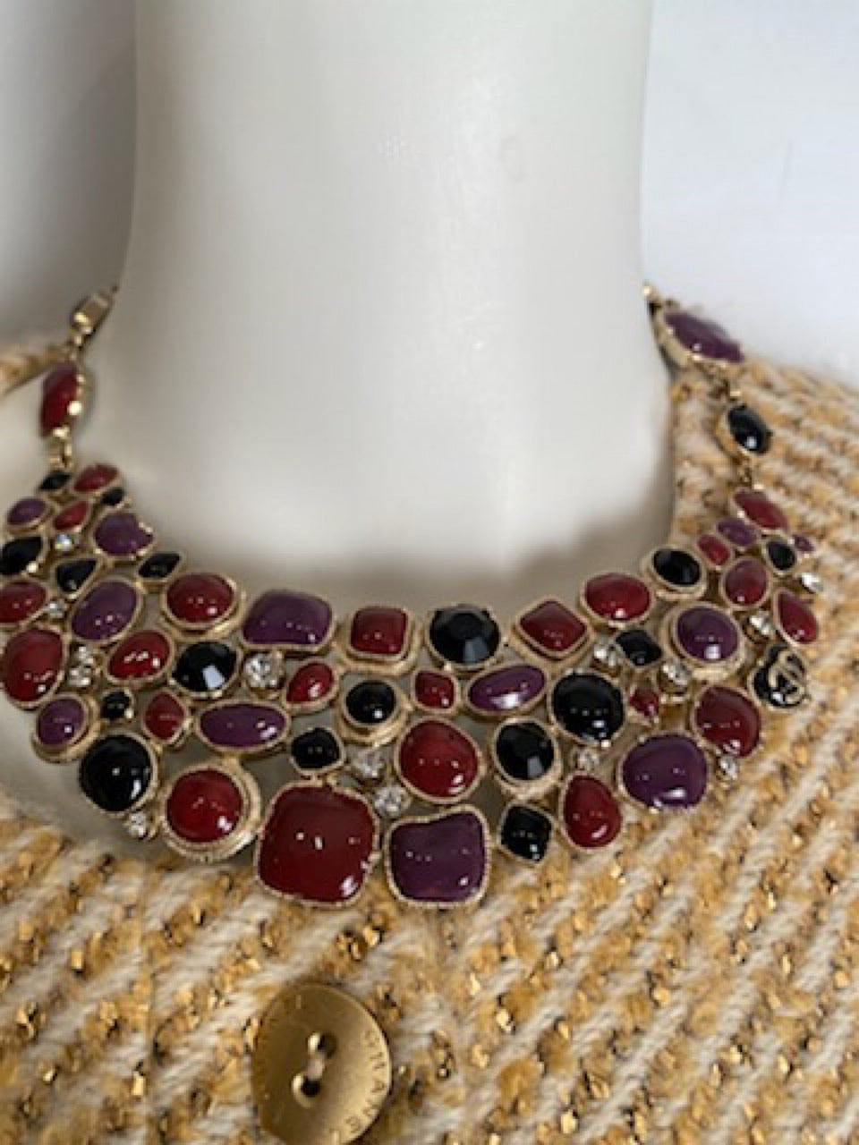 Rare Chanel 08A 2008 Fall Gripoix Multicolor Collar Necklace