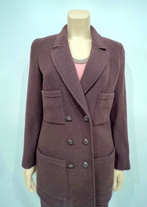 Classic Chanel Vintage 98A 1998 Fall Brown Skirt Suit FR 36 US 4