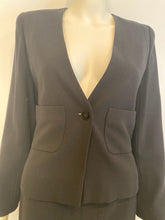 Load image into Gallery viewer, Vintage Chanel 98A, 1998 Fall black skirt suit FR 36
