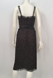 Rare! Chanel Vintage 98A Fall Logo Black Lace Tank top Blouse Camisole Skirt Set FR 38 US 4