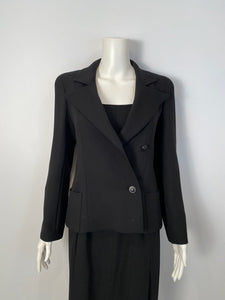 Vintage Chanel 98A, 1998 Fall Double Breasted Black Jacket Blazer FR 36 US 2/4
