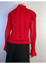 Load image into Gallery viewer, Chanel 04P 2004 Spring Red Cardigan FR 38 US 4/6/8