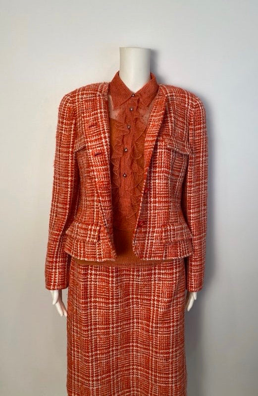 CHANEL Signature Lesage Fantasy Tweed CC Logo Skirt Suit as seen on Lady Di