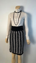 Load image into Gallery viewer, Chanel Satin Silk Pearl CC logo buttons Ivory Blouse FR 34