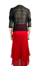 Load image into Gallery viewer, Chanel 06C 2006 Cruise Resort Black Sheer window pane Jacket Cardigan Top FR 36 US 4