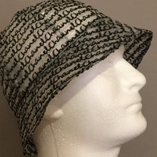 Load image into Gallery viewer, NWT New with Tags Chanel 15S waterproof cloche black white bucket rain Hat Sz Medium