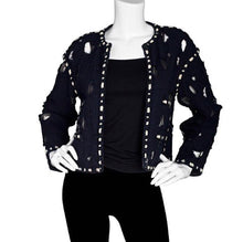 Load image into Gallery viewer, Chanel 11P 2011 Spring Black cut out Runway Jacket FR 54 US 14/16