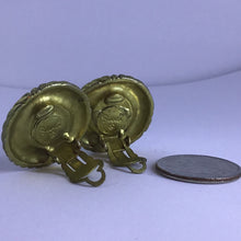 Load image into Gallery viewer, 1980’s Rare! Chanel Vintage Round Anchor Gold Metal CC Logo Clip On Earrings