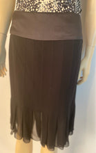 Load image into Gallery viewer, Chanel 03A, 2003 Fall Black Silk Chiffon Skirt FR 38 US 6