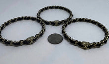 Load image into Gallery viewer, Chanel 12P Single Bangle Brown Leather Bracelet