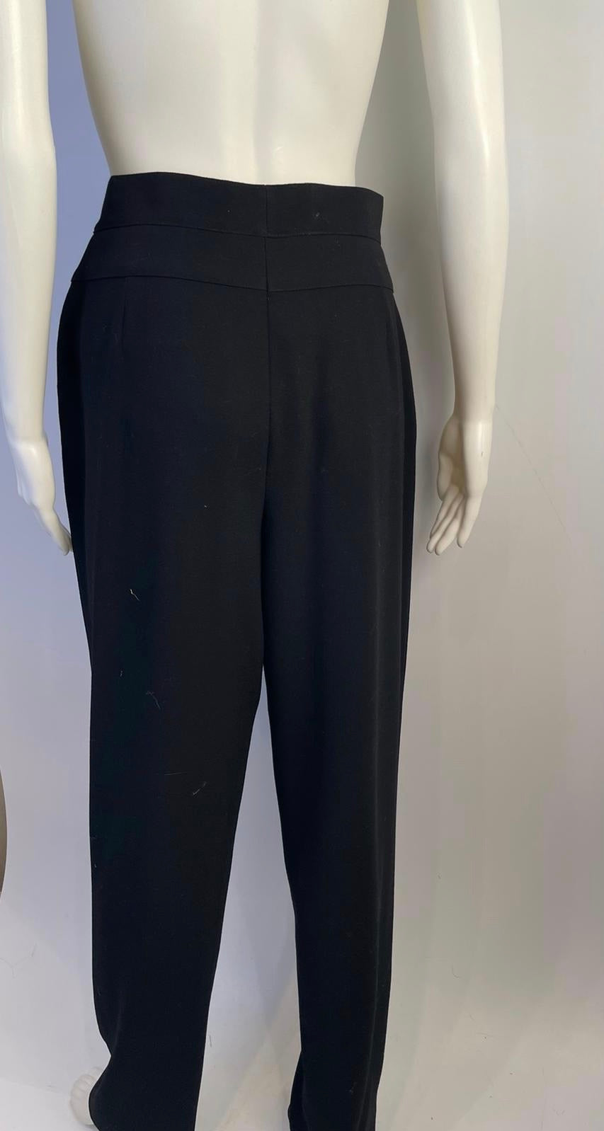 Chanel 99C 1999 Cruise Vintage Black Wool Trousers Slacks