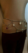 Load image into Gallery viewer, Chanel 10P 2010 Spring Coco Motorcycle Hearts Gold Chain Link Layered Belt/Necklace
